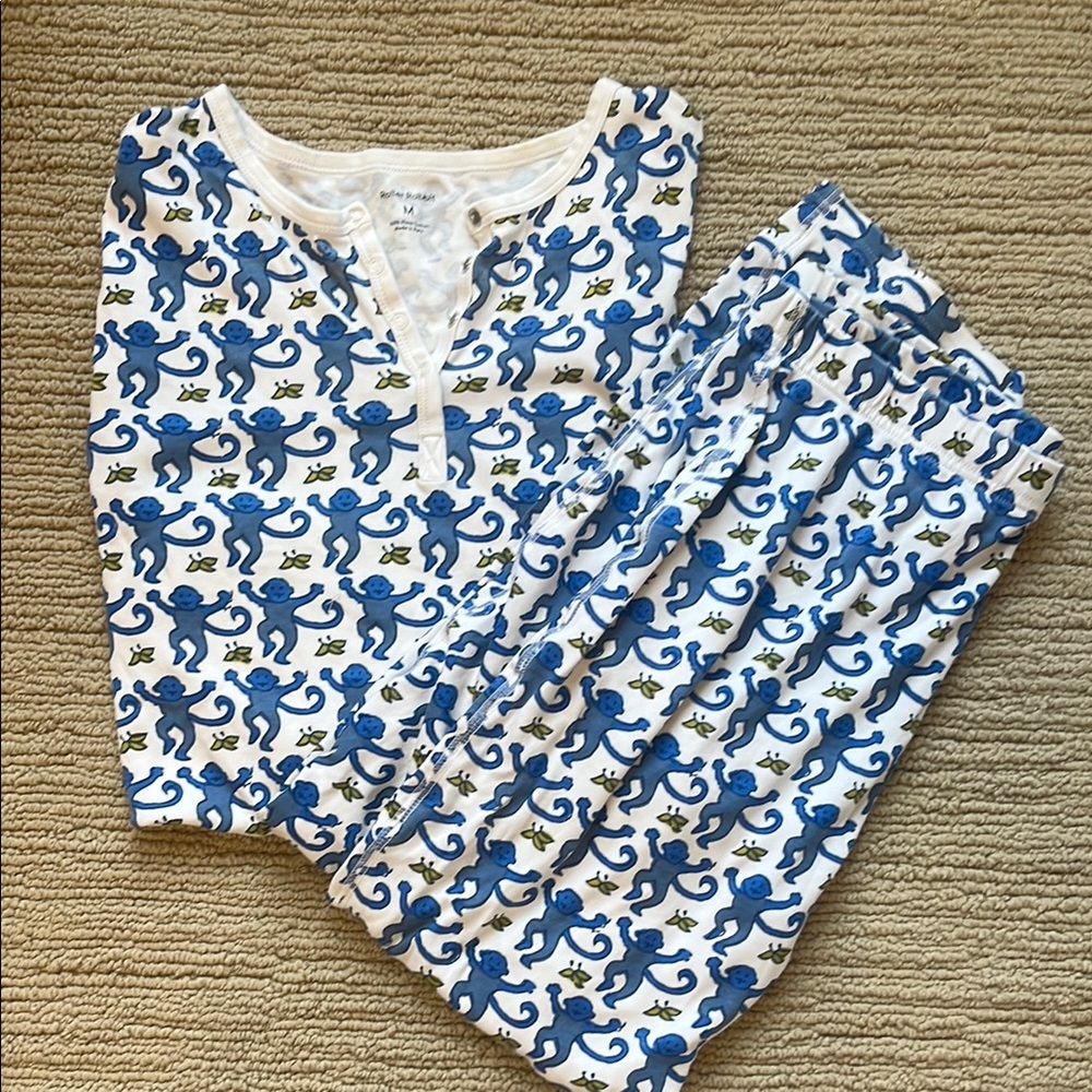 Roller Rabit Blue Monkey Print Pajamas